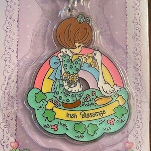 Vintage Precious Moments Keychain Irish Blessings 90s NWT